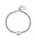 Bracciale donna acciao S'agapõ MY LOVE cuore con cristallo bianco SYL17