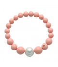 Bracciale corallo rosa e perla Miluna PBR2564