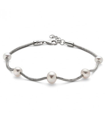 Bracciale catena donna argento e Perle Miluna PBR3140B