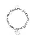 Bracciale in acciaio 316L con pendente a forma di cuore SBY015