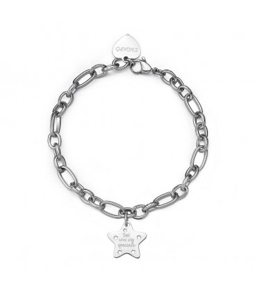 Bracciale in acciaio 316L con pendente a forma di stelle SBY026