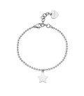 Bracciale a sfere piccole in acciaio 316L con pendente a forma di stella SSM013