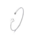 Bracciale rigido in acciaio 316L con stella e stella con cristalli S'agapõ SCK239