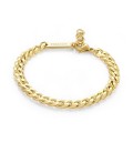 Bracciale catena spiga quadrata in acciaio 316 dorato pvd oro 14KS'agapõ SRP56