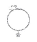 Bracciale in acciaio con pendente a forma di stella e cristallo S'agapõ SKT43