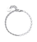 Bracciale catena corda in acciaio 316L e perle S'agapõ SHK67