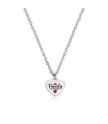 Collana in acciaio 316L con pendente a forma di cuore SBY004