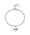 Bracciale in acciaio 316L con pendente a forma di cuore  SBY034