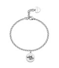 Bracciale in acciaio 316L con pendente a forma di cuore SBY039