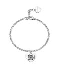 Bracciale in acciaio 316L con pendente a forma di cuore SBY045