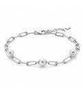 Bracciale con catena in argento con perle Miluna PBR3200