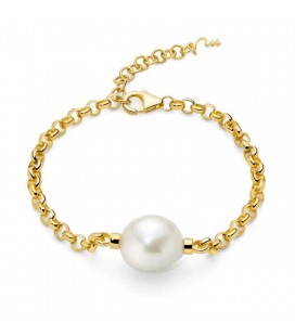 Bracciale catena donna argento dorato Perle Miluna PBR3140G