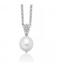 Collana argento 925 con perla e zirconi PCL6537B